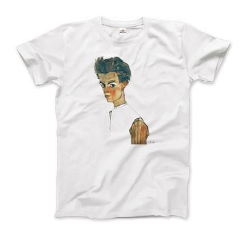 Egon Schiele Self-Portrait, Art T-Shirt by Art-O-Rama Shop ART-O-RAMA-SHOP