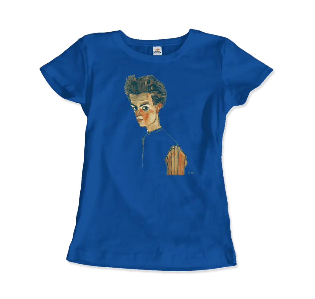 Egon Schiele Self-Portrait, Art T-Shirt by Art-O-Rama Shop ART-O-RAMA-SHOP