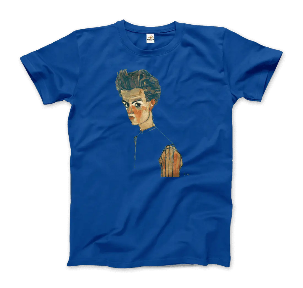 Egon Schiele Self-Portrait, Art T-Shirt by Art-O-Rama Shop ART-O-RAMA-SHOP