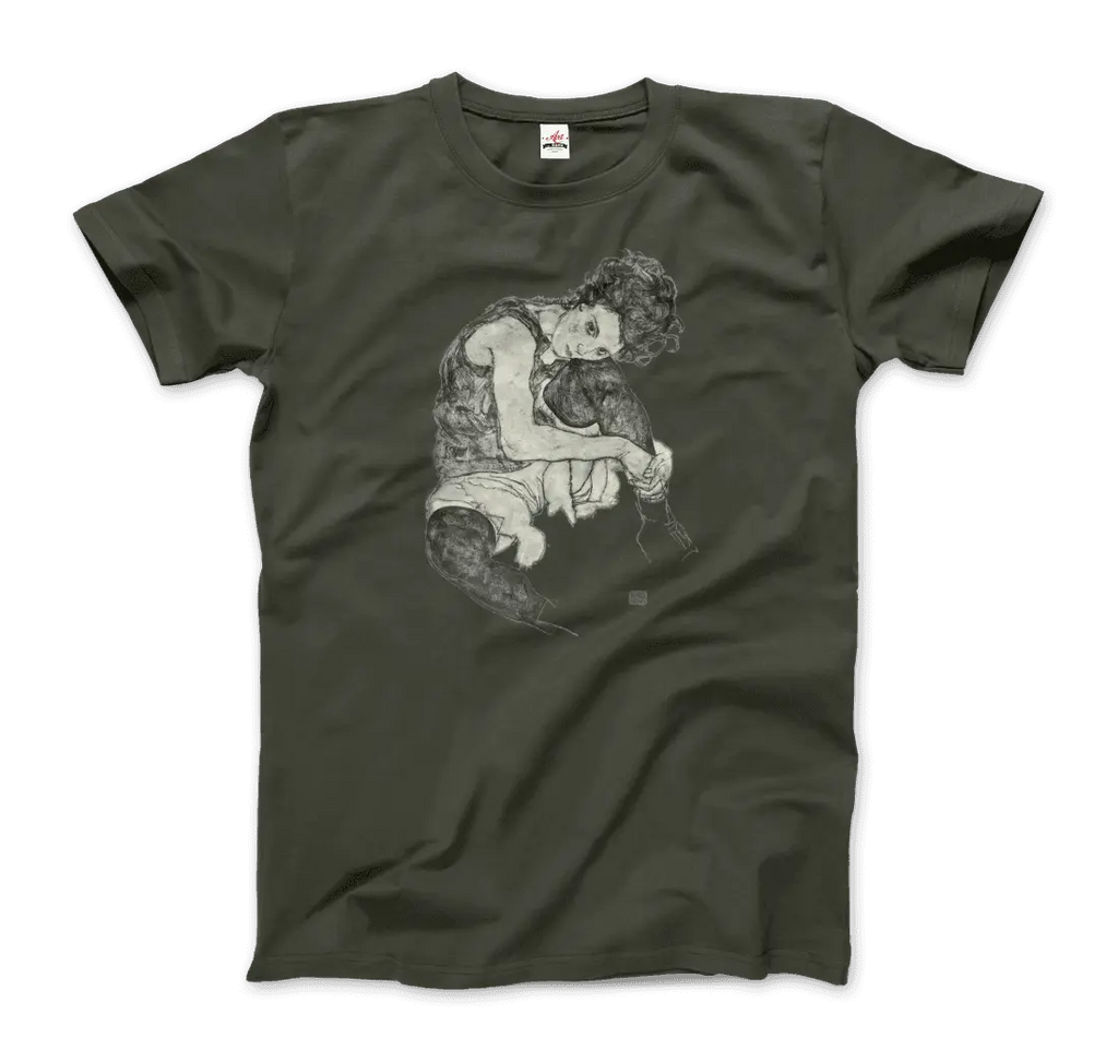 Egon Schiele Zeichnungen I (Drawings 1) 1917 Art T-Shirt by Art-O-Rama Shop ART-O-RAMA-SHOP