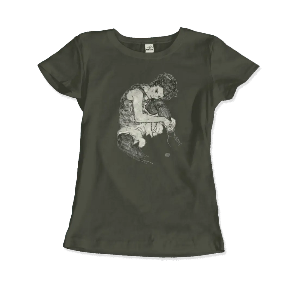 Egon Schiele Zeichnungen I (Drawings 1) 1917 Art T-Shirt by Art-O-Rama Shop ART-O-RAMA-SHOP