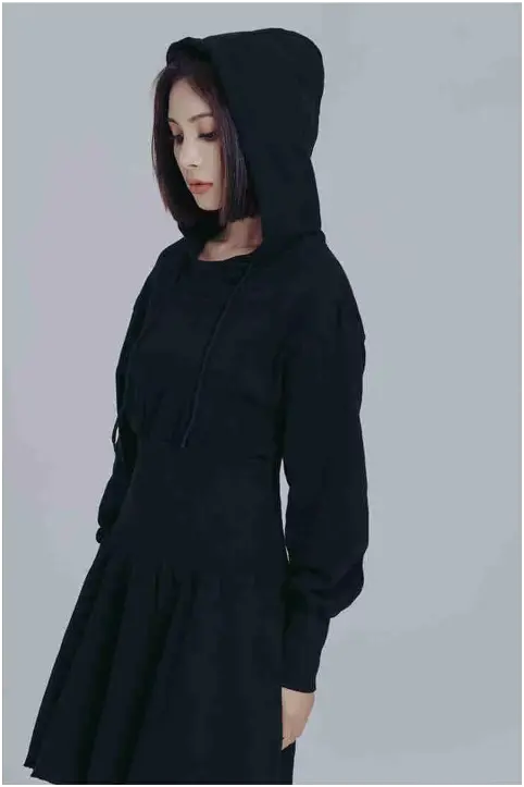 Egreeg Hooded Mini Dress by Marigold Shadows Marigold Shadows