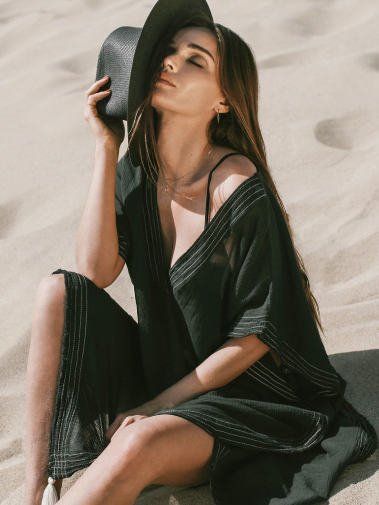 Ela Kaftan - Black – Ladiesse