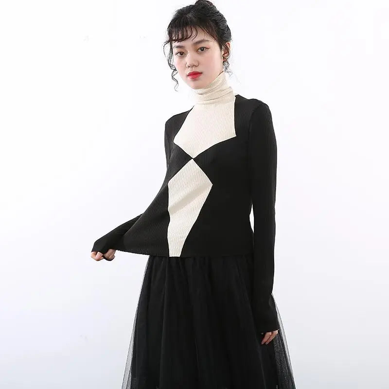 Emica Turtleneck Long Sleeve Shirt by Marigold Shadows Marigold Shadows