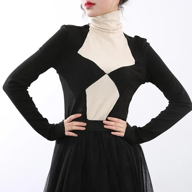 Emica Turtleneck Long Sleeve Shirt by Marigold Shadows Marigold Shadows