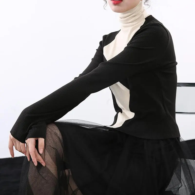 Emica Turtleneck Long Sleeve Shirt by Marigold Shadows Marigold Shadows