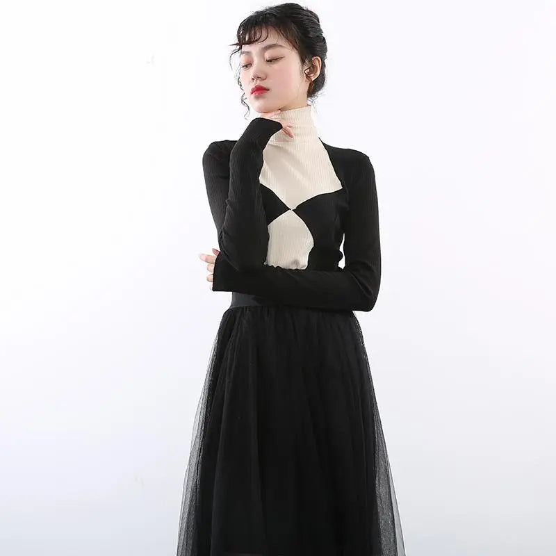 Emica Turtleneck Long Sleeve Shirt by Marigold Shadows Marigold Shadows