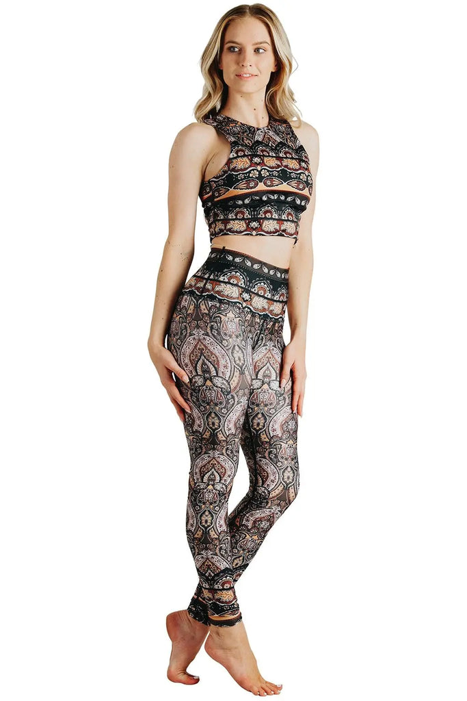 Espresso Yourself Printed Yoga Leggings by Yoga Democracy Yoga Democracy
