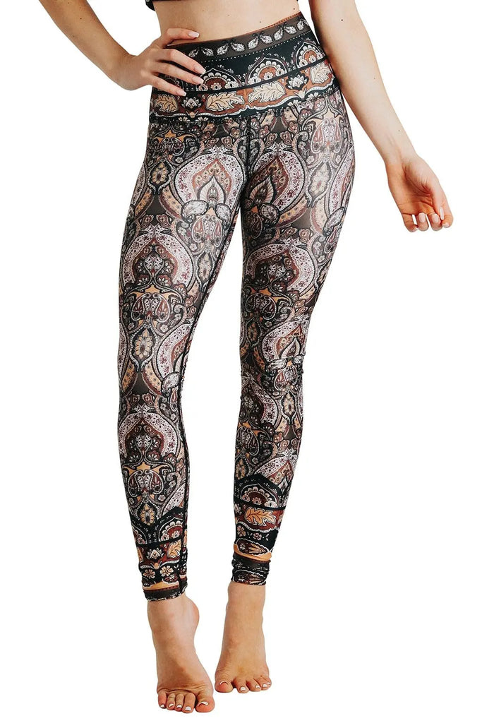 Espresso Yourself Printed Yoga Leggings by Yoga Democracy Yoga Democracy