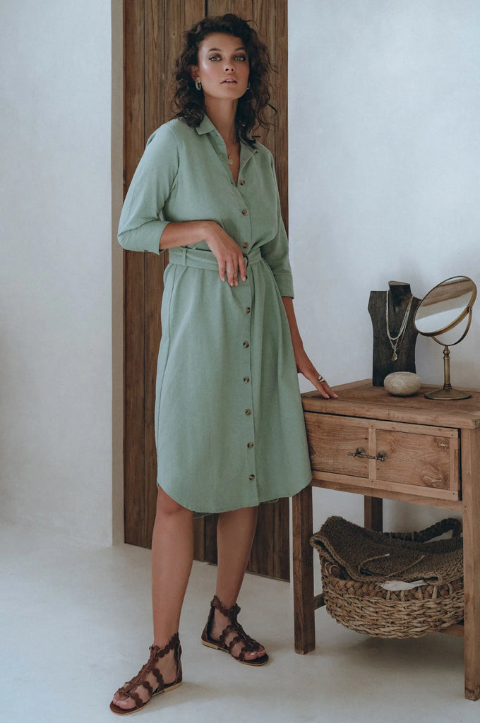Essence Shirt Linen Dress by Bali Lane Bali Lane