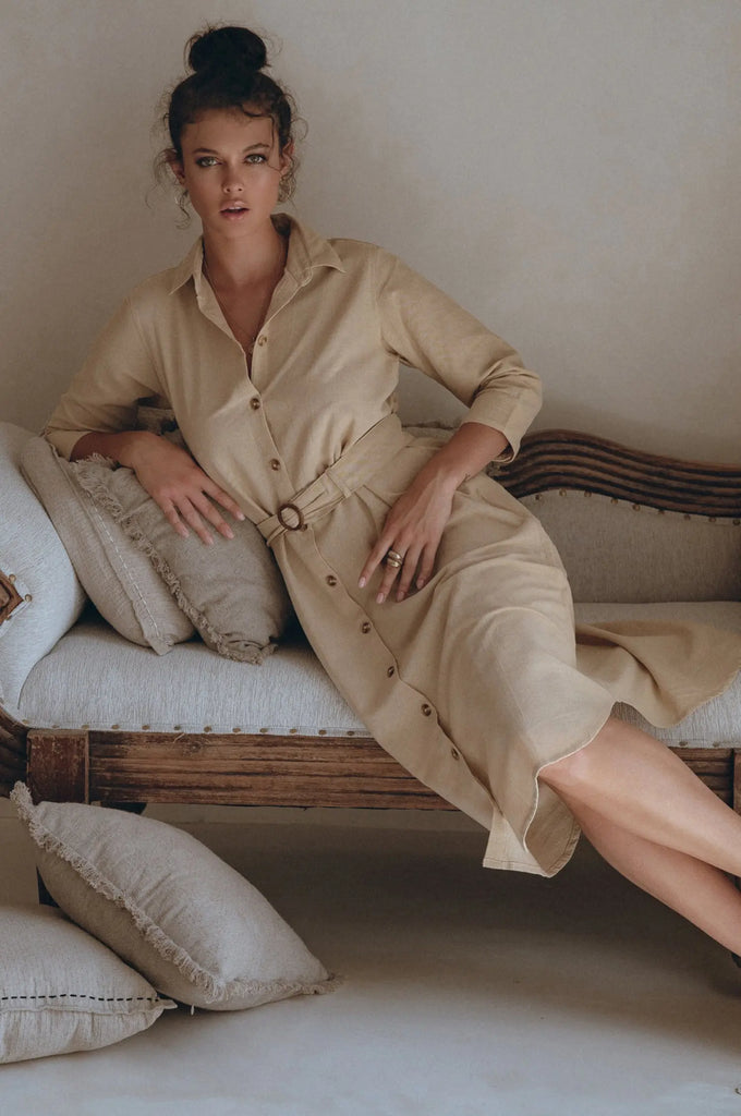 Essence Shirt Linen Dress by Bali Lane Bali Lane