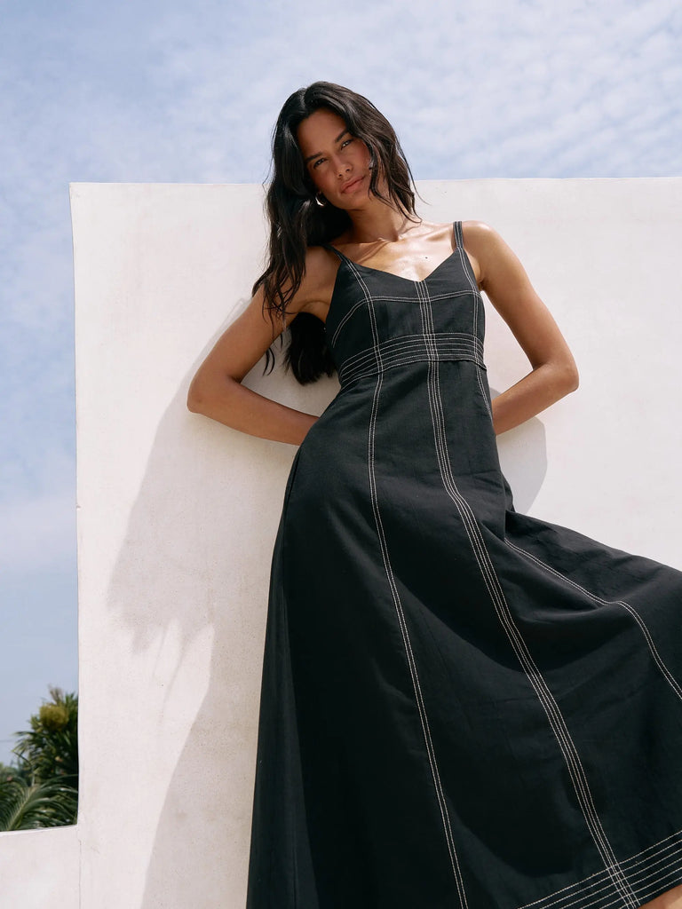 Eva Maxi Dress - Black by The Handloom The Handloom