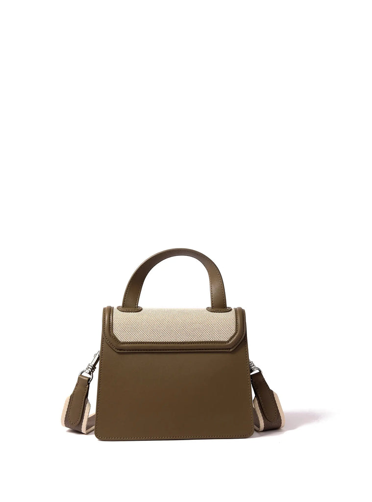 Evelyn Bag in Canvas and Genuine Leather Bag, Gray by Bob Oré BOB ORE