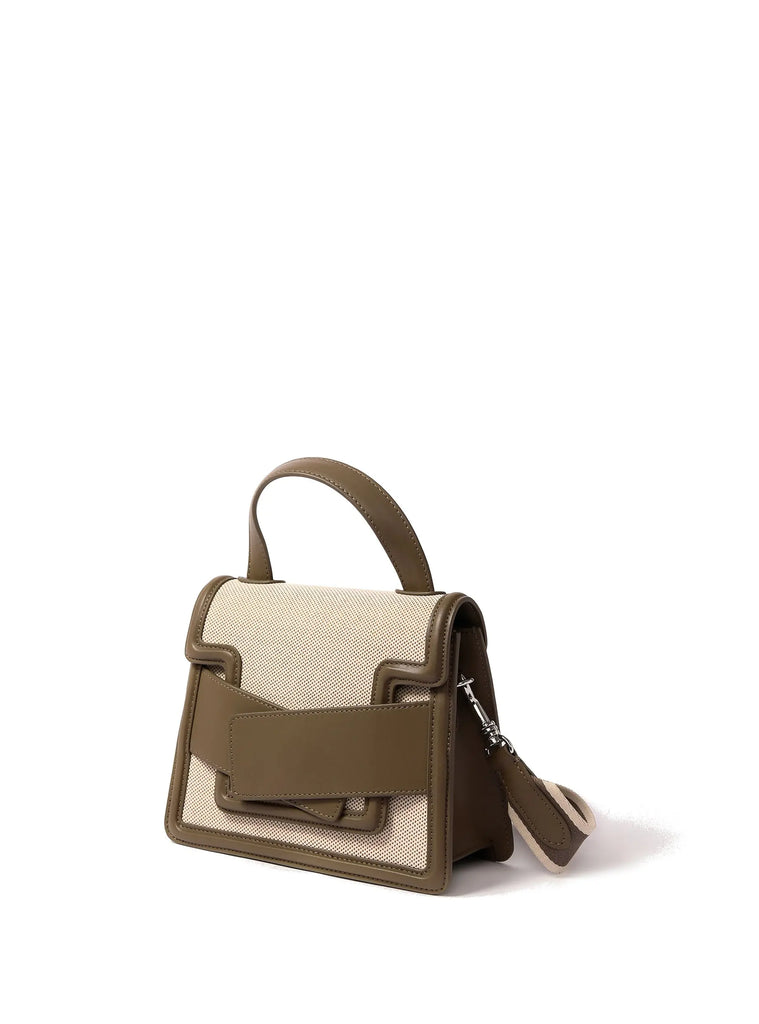 Evelyn Bag in Canvas and Genuine Leather Bag, Gray by Bob Oré BOB ORE