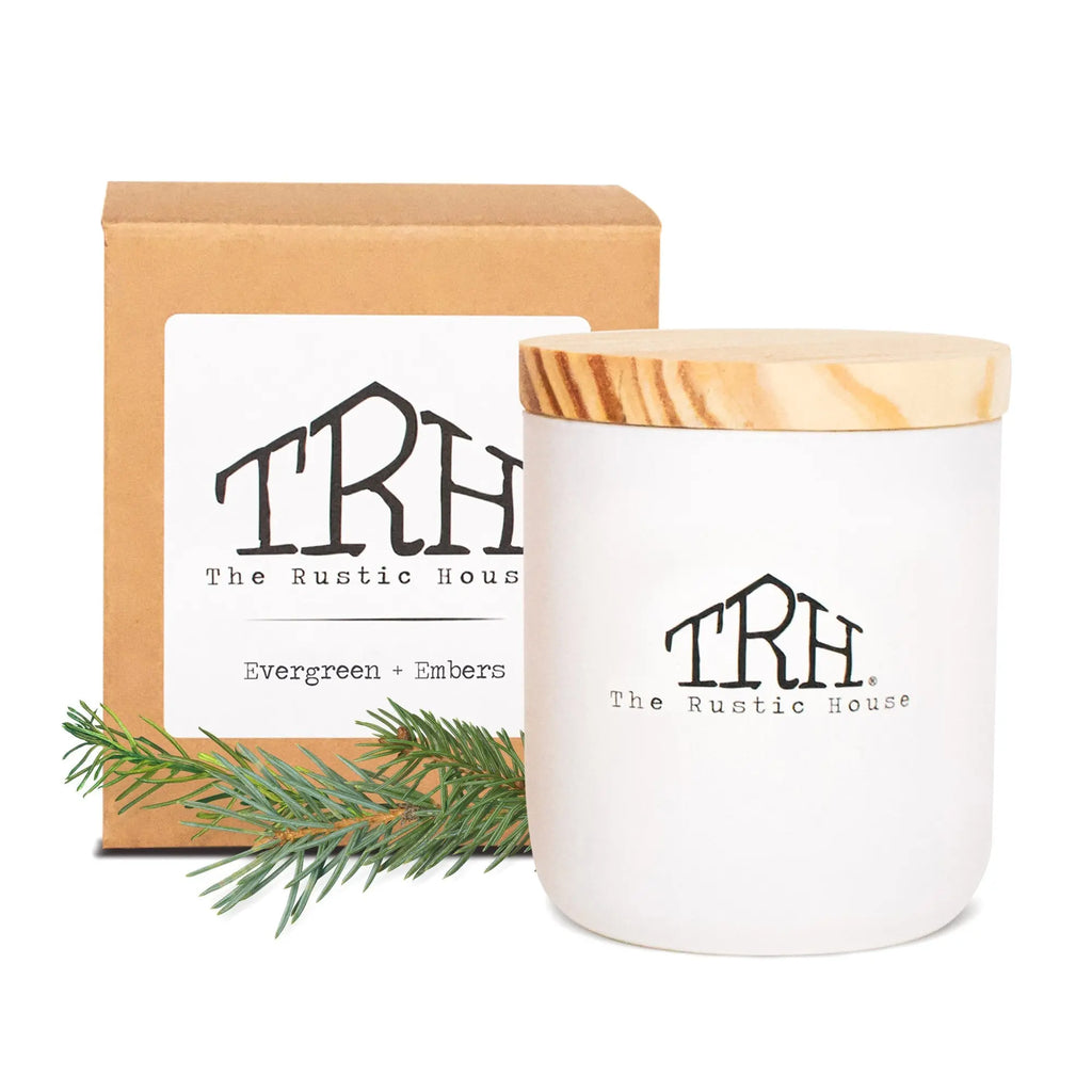 Evergreen + Embers Candle by The Rustic House THE RUSTIC HOUSE