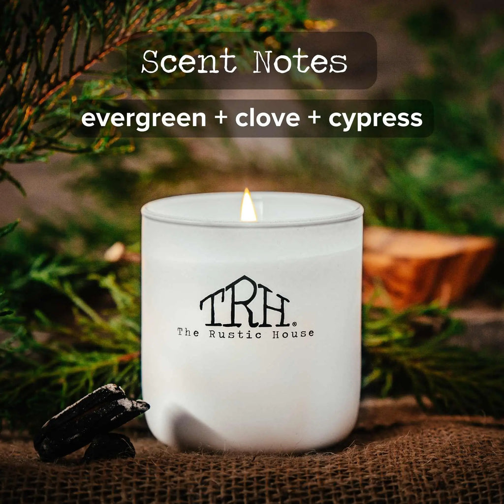 Evergreen + Embers Candle by The Rustic House THE RUSTIC HOUSE