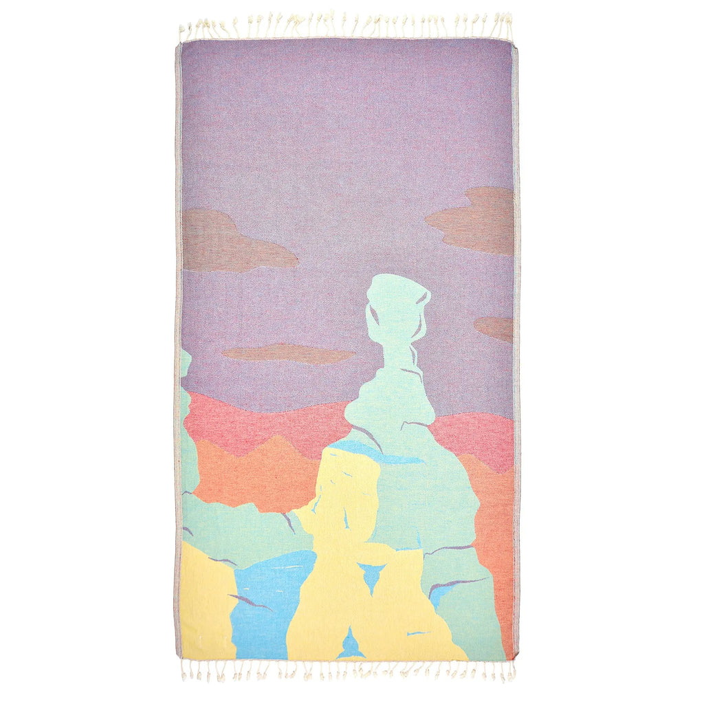 Exclusive Arizona Sky Peshtemal Pure Cotton Throw Blanket by La'Hammam La'Hammam