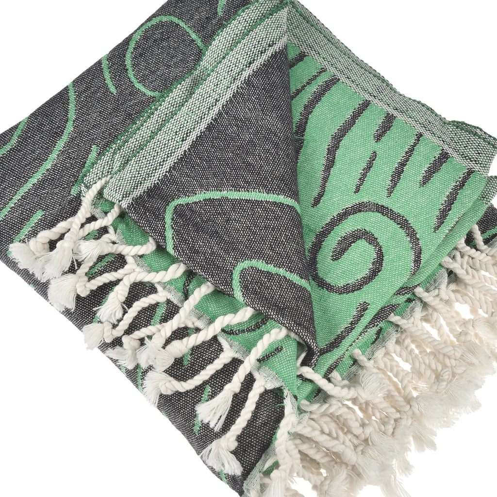 Exclusive Bison Mountain Peshtemal Pure Cotton Beach Towel by La'Hammam La'Hammam