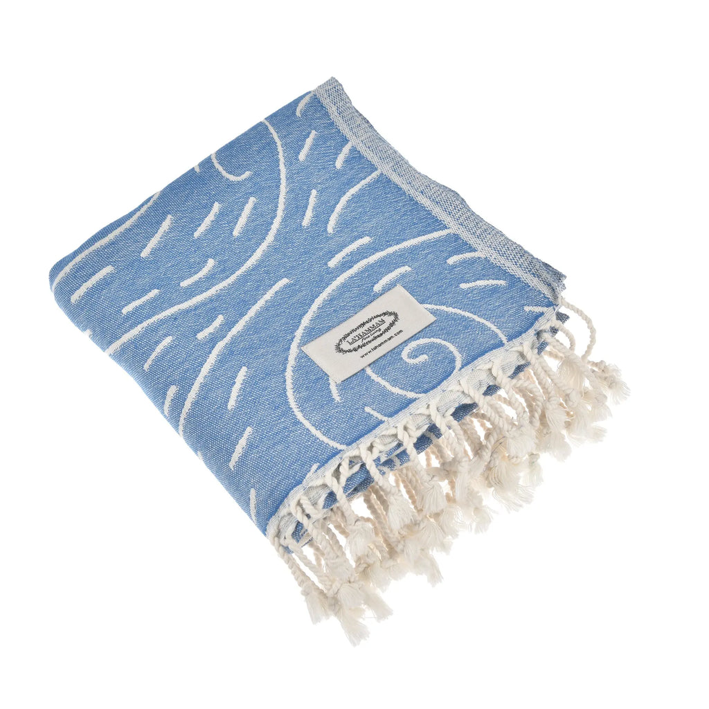 Exclusive Bison Mountain Peshtemal Pure Cotton Beach Towel by La'Hammam La'Hammam