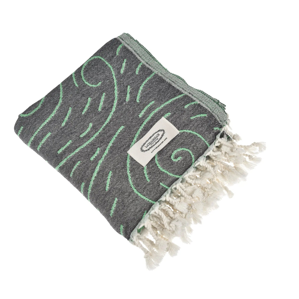 Exclusive Bison Mountain Peshtemal Pure Cotton Beach Towel by La'Hammam La'Hammam