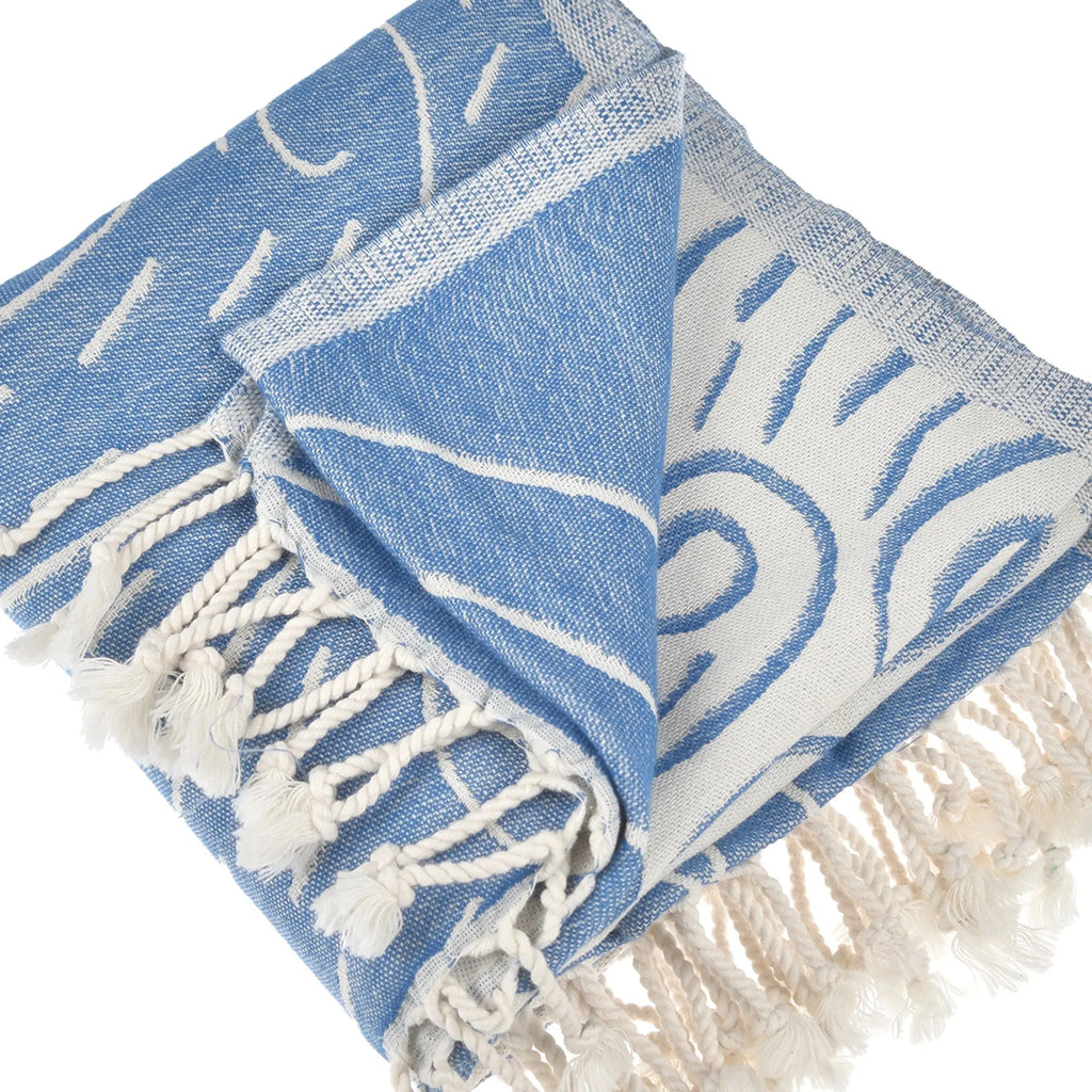Exclusive Bison Mountain Peshtemal Pure Cotton Beach Towel by La'Hammam La'Hammam