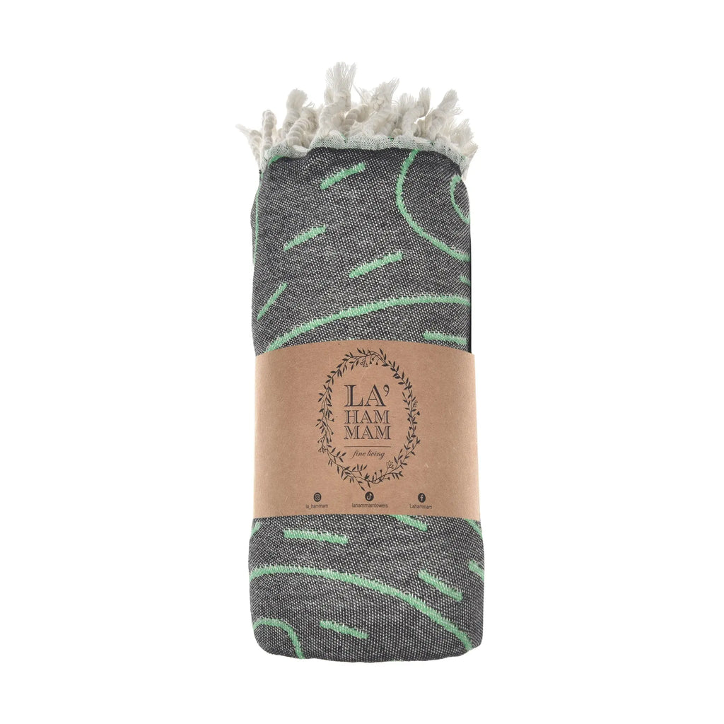 Exclusive Bison Mountain Peshtemal Pure Cotton Beach Towel by La'Hammam La'Hammam