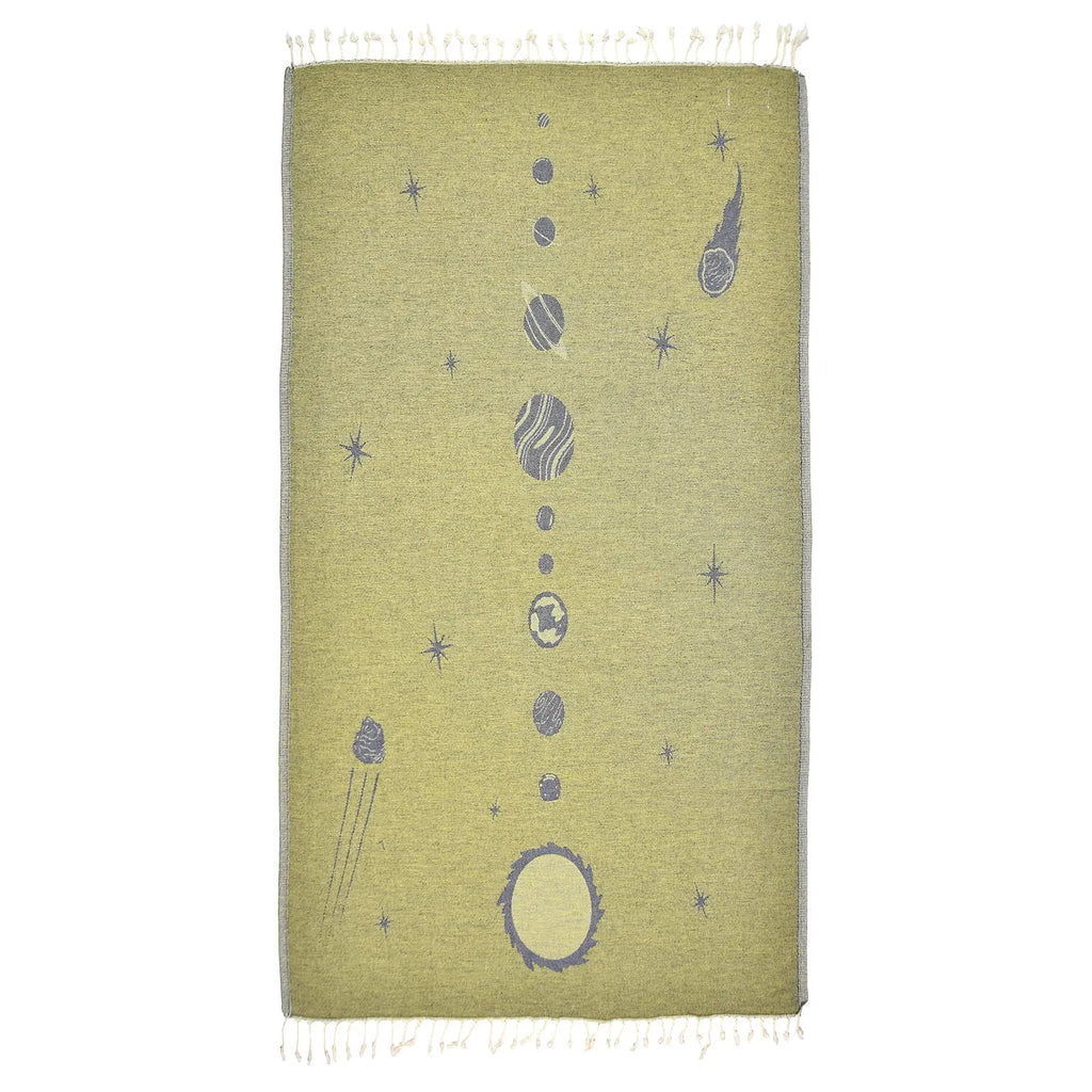 Exclusive Blue Universe Peshtemal Pure Cotton Beach Towel by La'Hammam La'Hammam