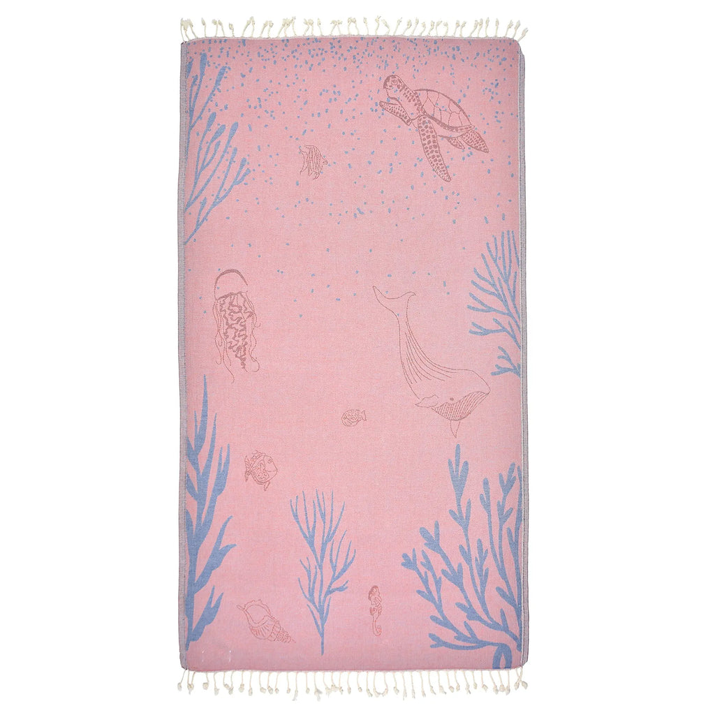 Exclusive Deep Blue Peshtemal Pure Cotton Beach Towel by La'Hammam La'Hammam