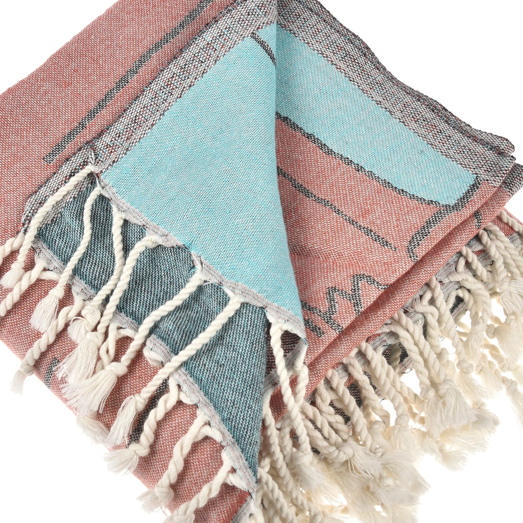 Exclusive Geico Peshtemal Pure Cotton Throw Blanket by La'Hammam La'Hammam
