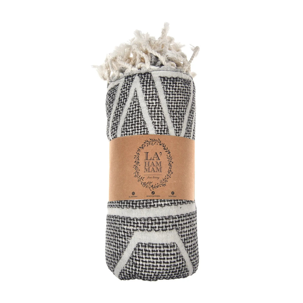 Exclusive Geos Peshtemal Pure Cotton Throw Blanket by La'Hammam La'Hammam