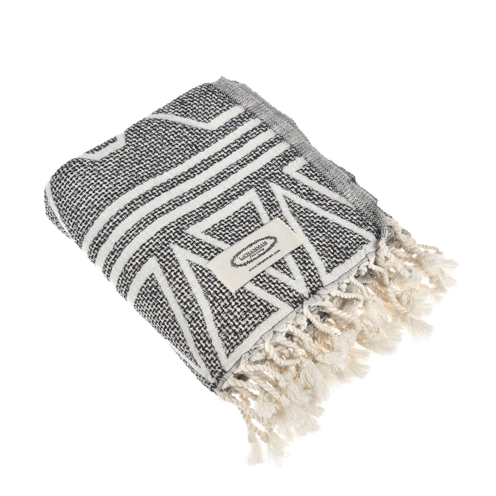Exclusive Geos Peshtemal Pure Cotton Throw Blanket by La'Hammam La'Hammam