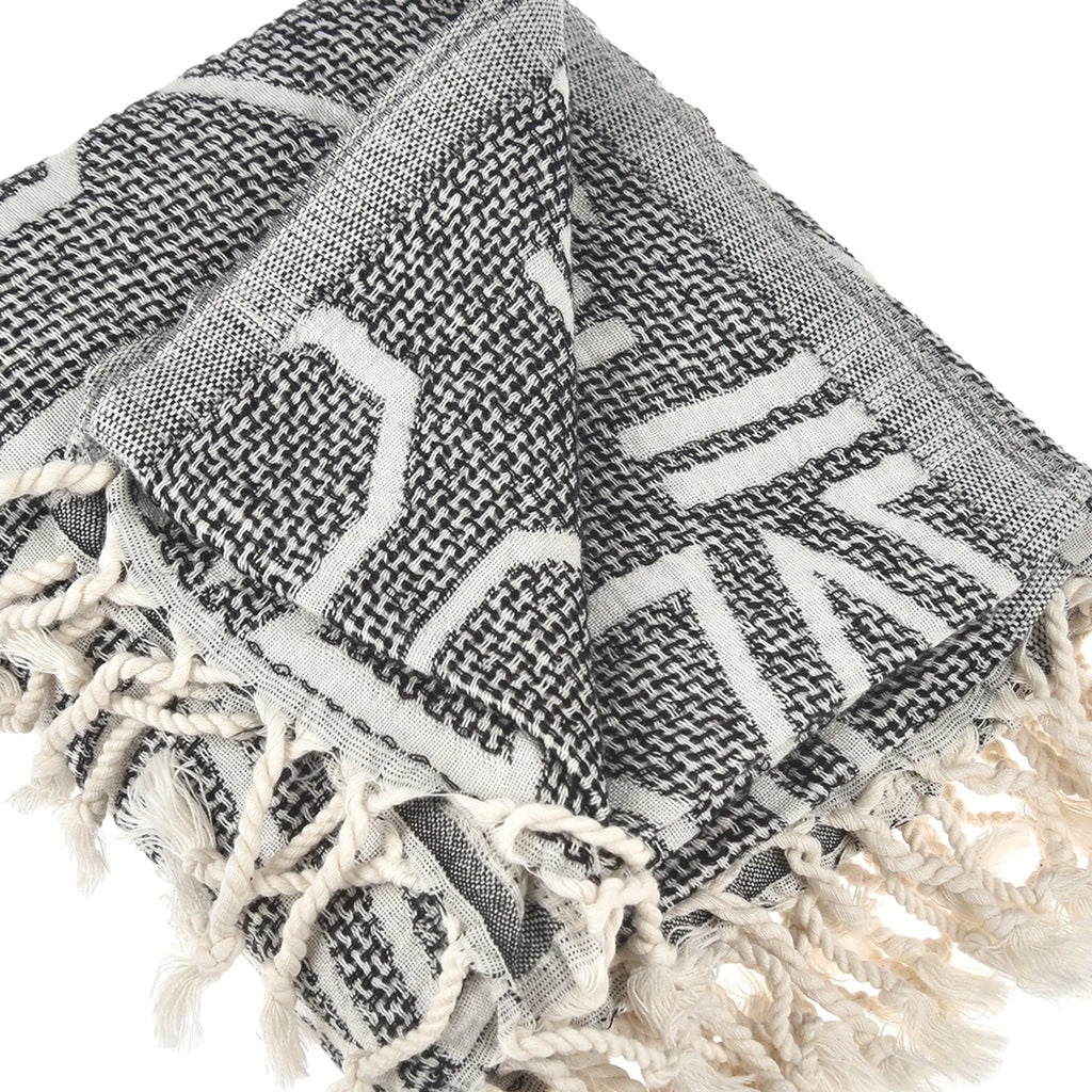 Exclusive Geos Peshtemal Pure Cotton Throw Blanket by La'Hammam La'Hammam