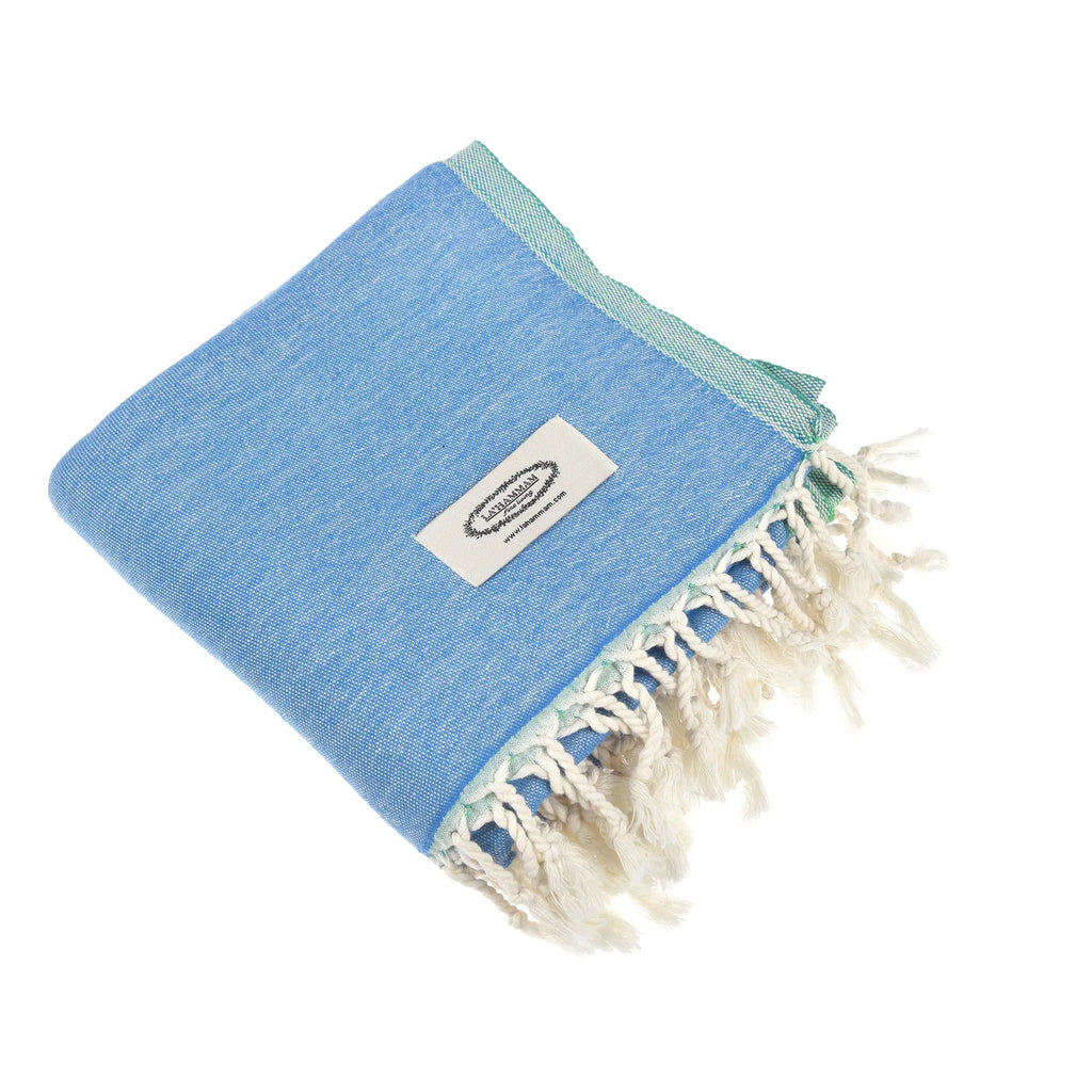 Exclusive Green Dolphins Peshtemal Pure Cotton Beach Towel by La'Hammam - Ladiesse