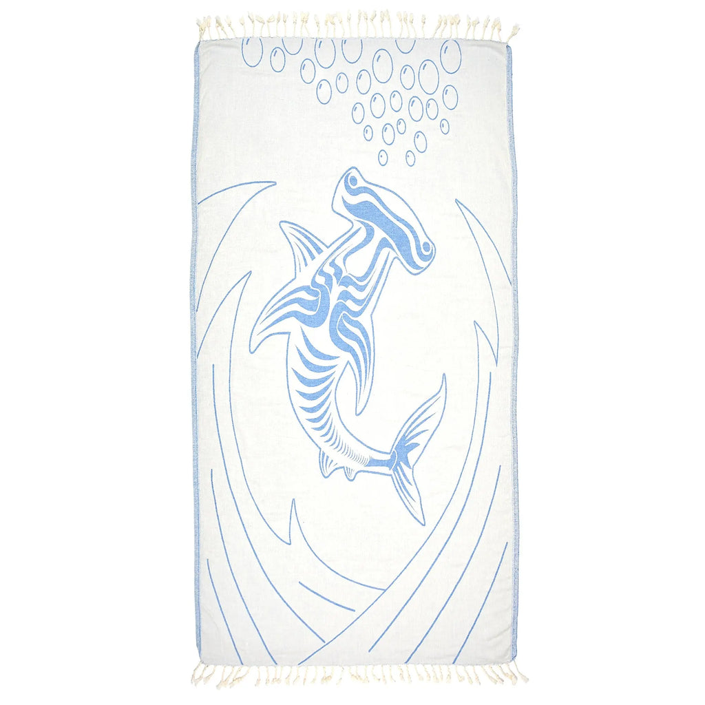 Exclusive Hammerhead  Peshtemal Pure Cotton Beach Towel by La'Hammam La'Hammam