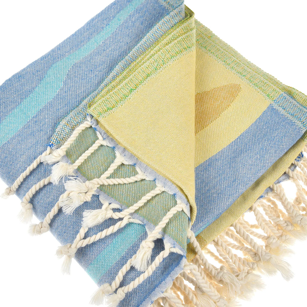 Exclusive Sandy Island Peshtemal Pure Cotton Beach Towel by La'Hammam La'Hammam