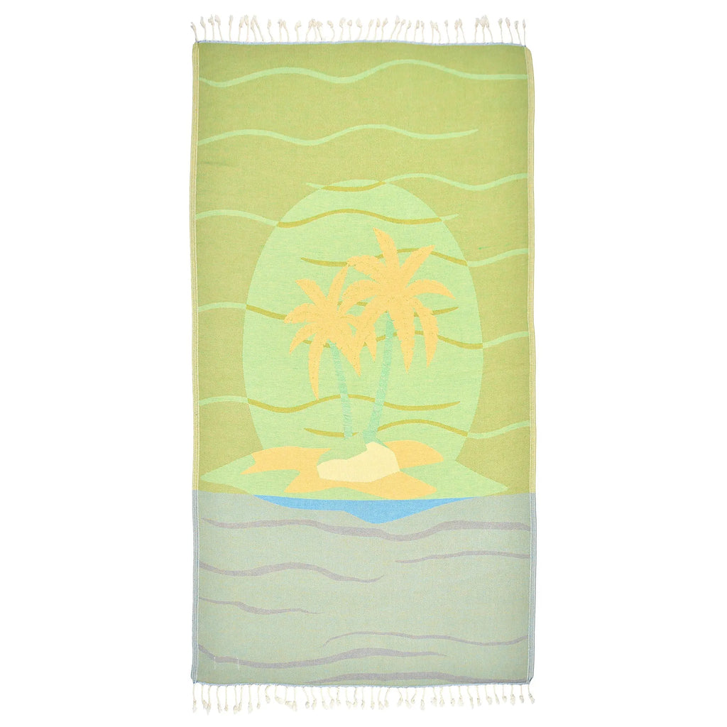 Exclusive Sandy Island Peshtemal Pure Cotton Beach Towel by La'Hammam La'Hammam