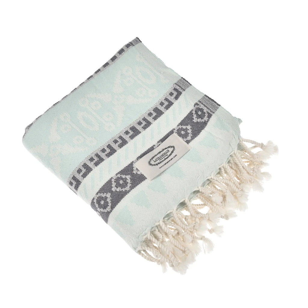Exclusive Seljuk Peshtemal Pure Cotton Throw Blanket by La'Hammam La'Hammam