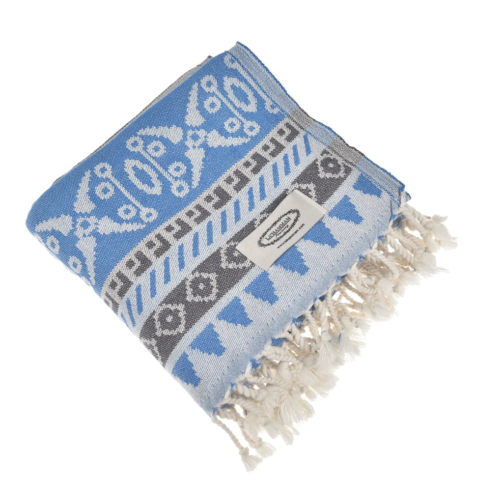 Exclusive Seljuk Peshtemal Pure Cotton Throw Blanket by La'Hammam La'Hammam