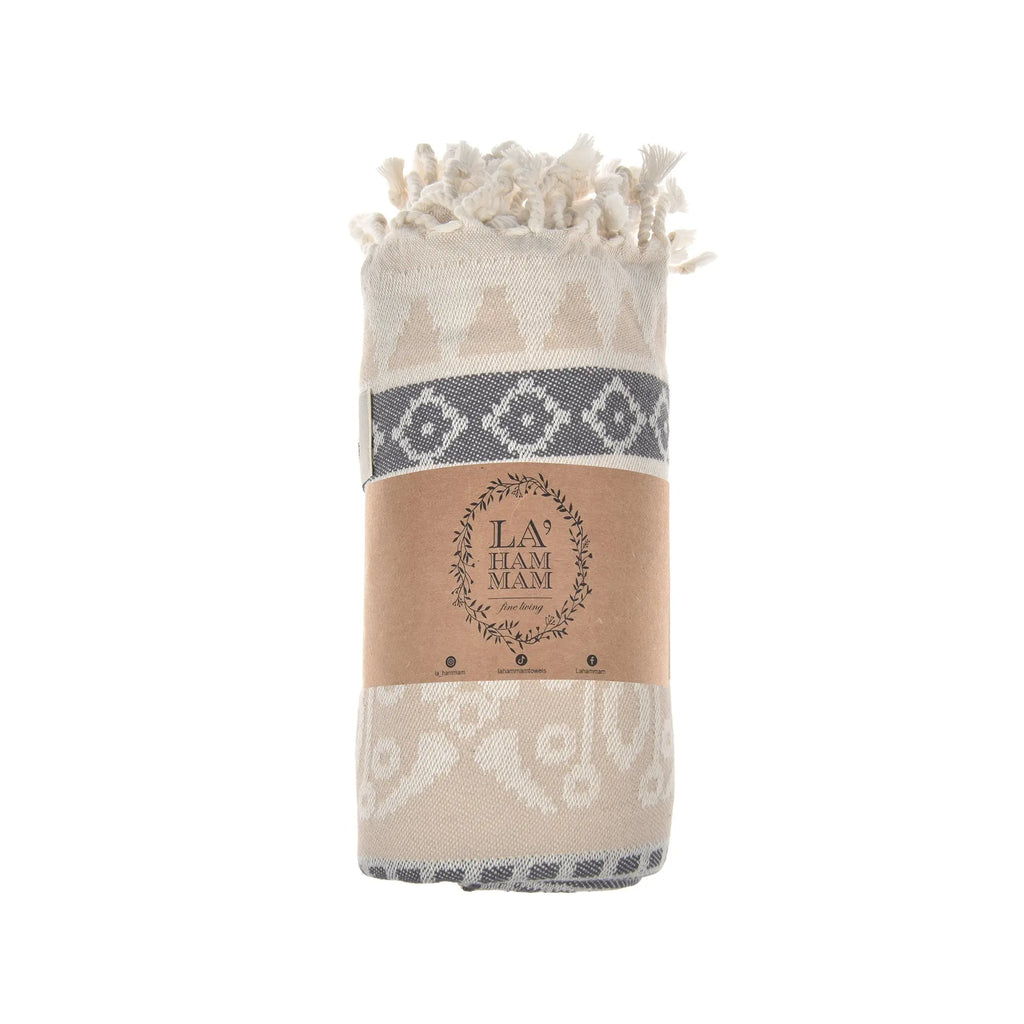 Exclusive Seljuk Peshtemal Pure Cotton Throw Blanket by La'Hammam La'Hammam