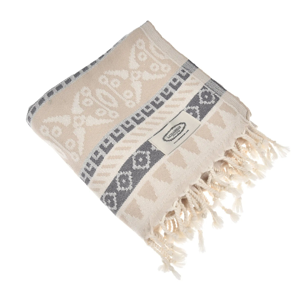 Exclusive Seljuk Peshtemal Pure Cotton Throw Blanket by La'Hammam La'Hammam