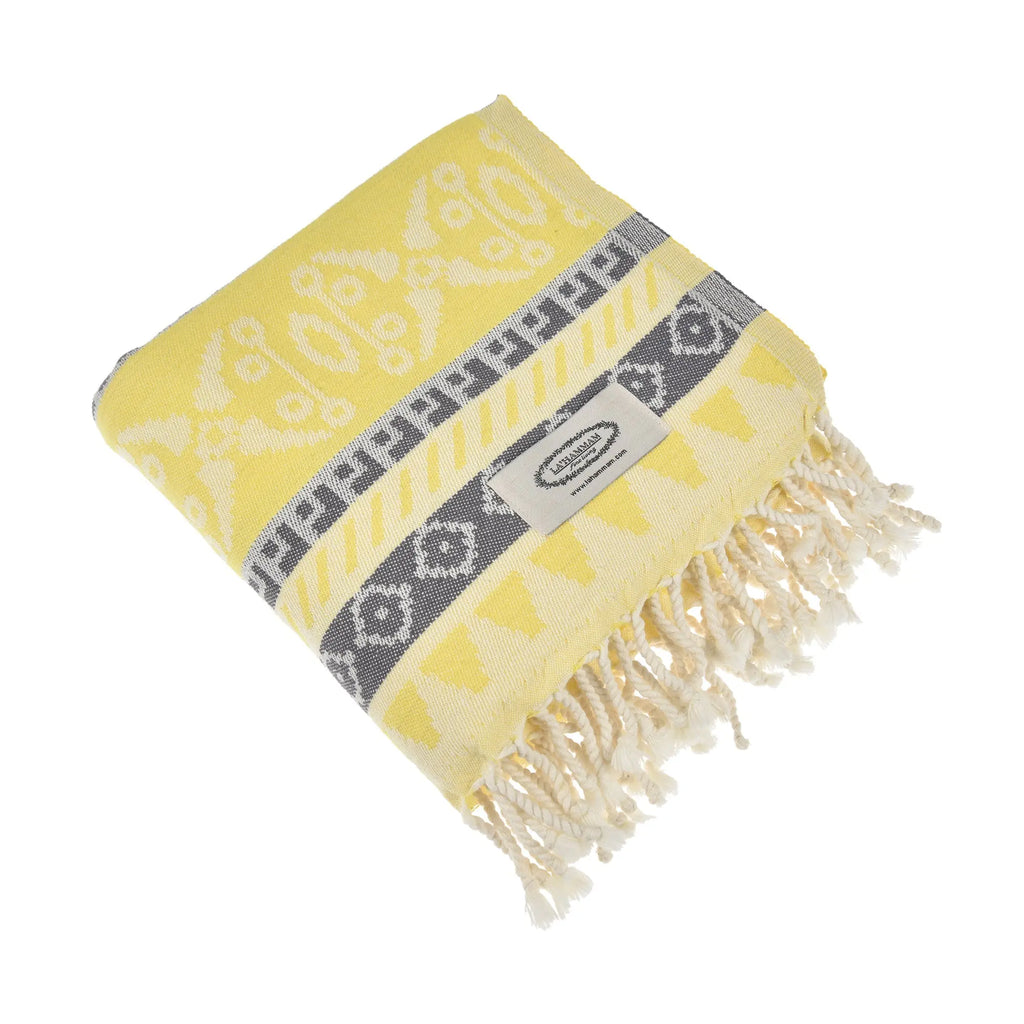 Exclusive Seljuk Peshtemal Pure Cotton Throw Blanket by La'Hammam La'Hammam