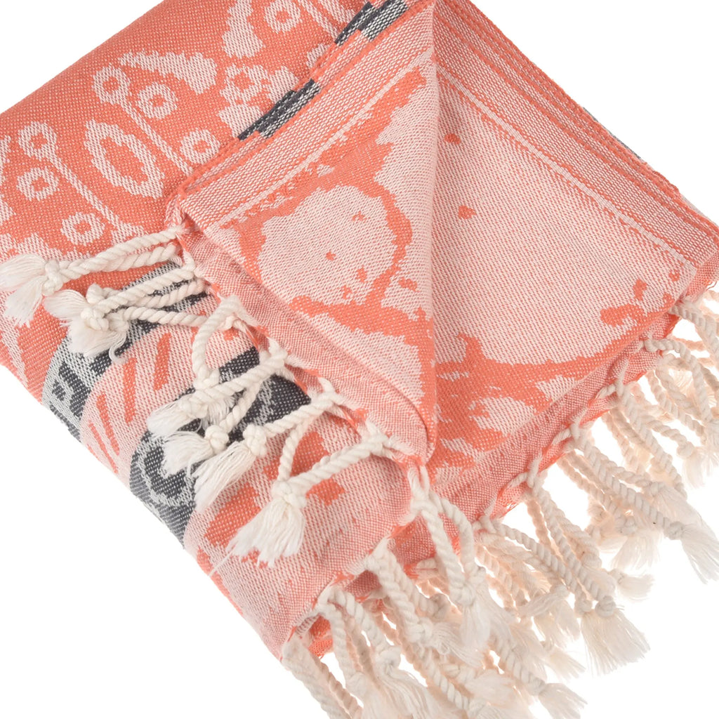 Exclusive Seljuk Peshtemal Pure Cotton Throw Blanket by La'Hammam La'Hammam