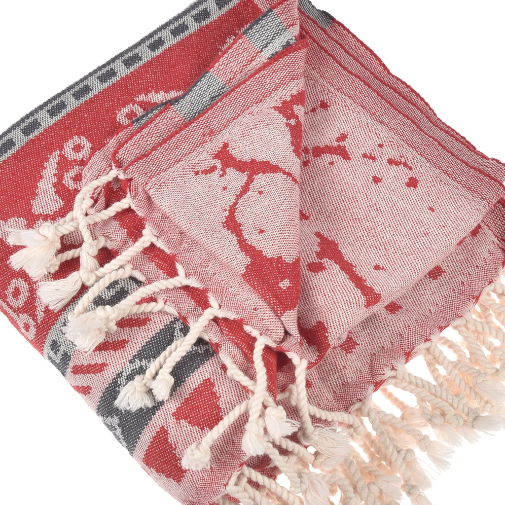 Exclusive Seljuk Peshtemal Pure Cotton Throw Blanket by La'Hammam La'Hammam