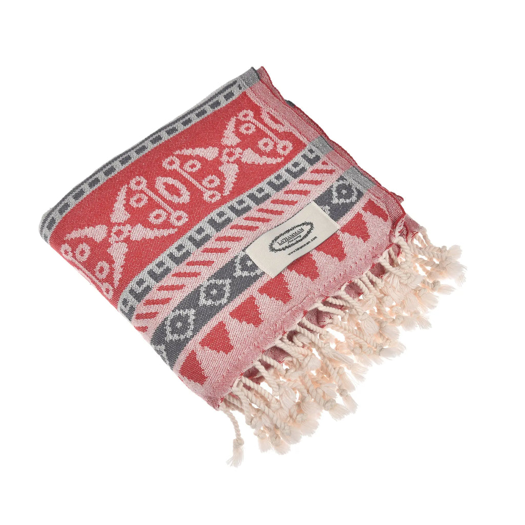 Exclusive Seljuk Peshtemal Pure Cotton Throw Blanket by La'Hammam La'Hammam