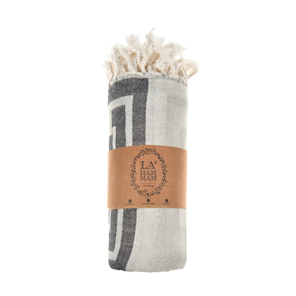 Exclusive Symmetry Peshtemal Pure Cotton Throw Blanket by La'Hammam La'Hammam