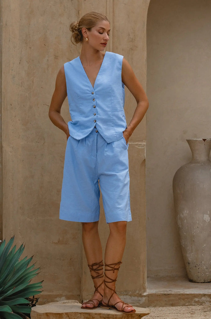 Faro Bermuda Linen Shorts by Bali Lane Bali Lane