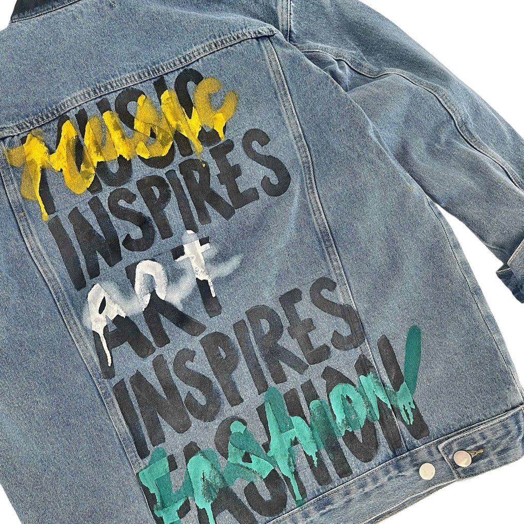 'Fashion Is Art' Denim Jacket by Wren + Glory Wren + Glory