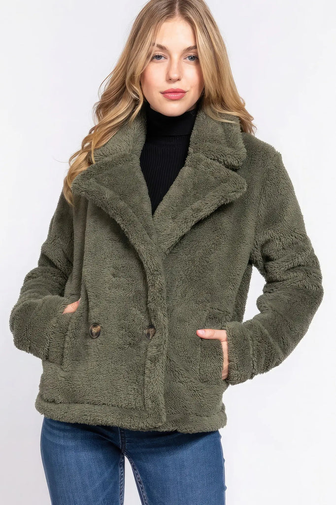 Faux Fur Sherpa Jacket by VYSN VYSN