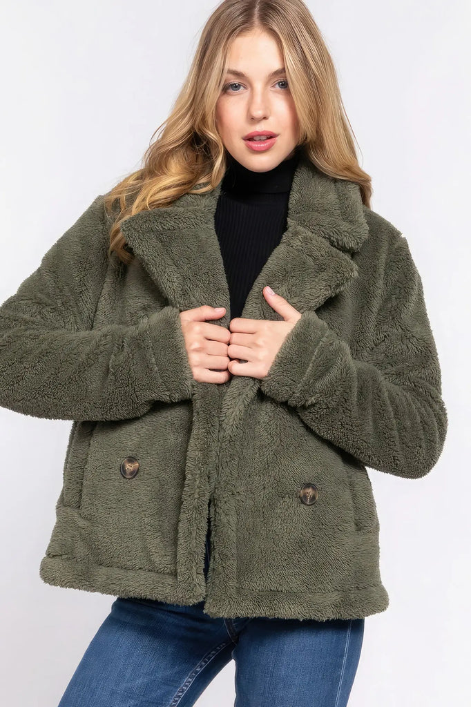 Faux Fur Sherpa Jacket by VYSN VYSN