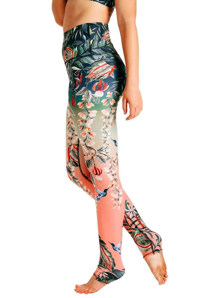 Feeling Ferntastic Printed Yoga Leggings by Yoga Democracy Yoga Democracy
